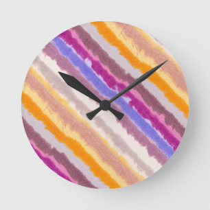 Abstrakte Studio-Streifen Runde Wanduhr