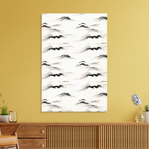 Abstrakte Sumi-Tusche-Wasch-Zen-Reispapier-Minimal Leinwanddruck