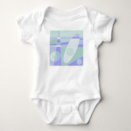 Abstrakte Surfpastel Lila grün Baby Strampler