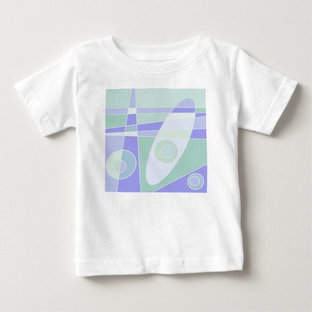 Abstrakte Surfpastel Lila grün Baby T-shirt (Vorderseite)