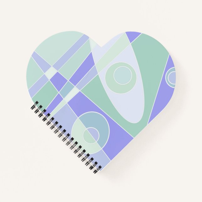 Abstrakte Surfpastel Lila grün Notizbuch (Vorderseite)