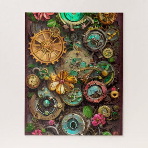 Abstrakte Surreal Gears Blume Steampunk Art