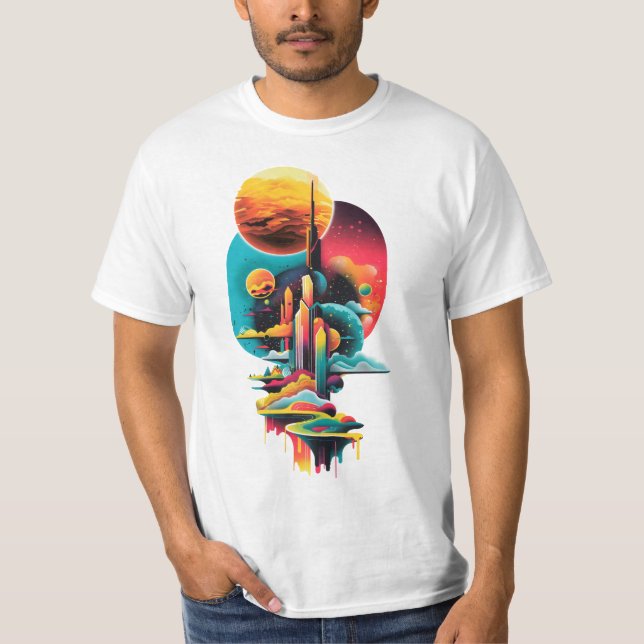 Abstrakte surreale Traumlandschaft T-Shirt (Vorderseite)