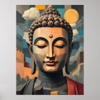 Abstrakte surrealistische Kunst | Gautama Buddha