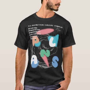 Abstrakte Swirl-Typografie Modernes Minimalistis T-Shirt