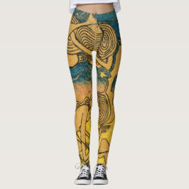 Abstrakte Symbolik Jugendstil Stilvolle Frauen Leggings