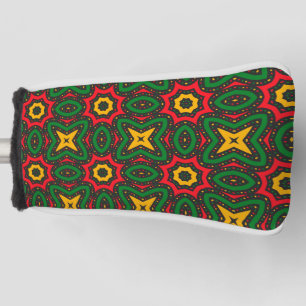 Abstrakte Symmetrie Nahtloses Muster Golf Headcover
