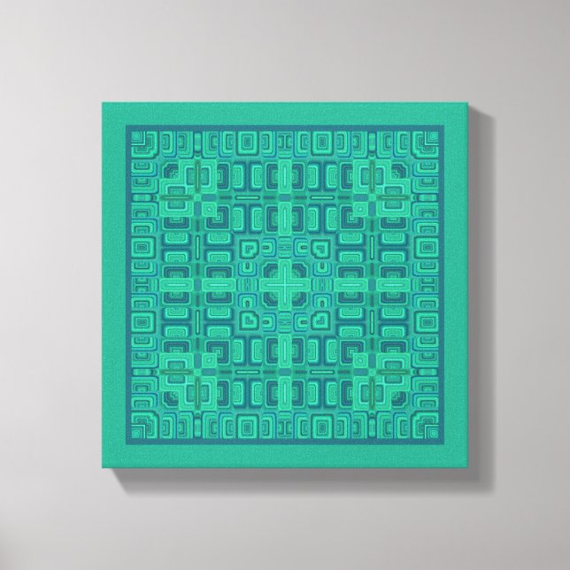 Abstrakte Symmetrische Living Originalkunstkunst Leinwanddruck (Vorderseite)