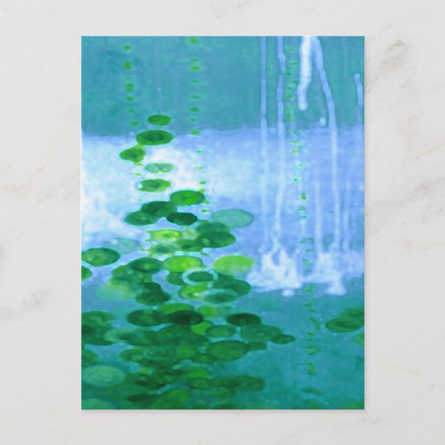 Abstrakte Symphonie in blau und grün Postkarte (Vorderseite)