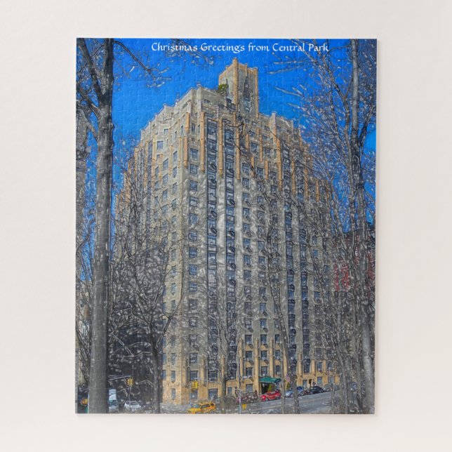 Abstrakte Szene. Central Park New York. Jigsaw Puz (Vertikal)