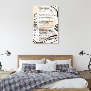 Abstrakte Tan Pink Gold Desiderata von Max Ehrman Leinwanddruck