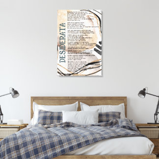 Abstrakte Tan Pink Gold Desiderata von Max Ehrman Leinwanddruck