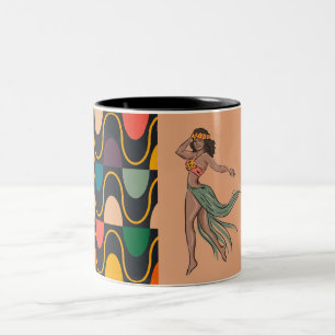 Abstrakte Tance-Tasse Zweifarbige Tasse