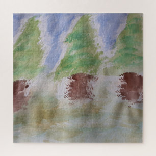 Abstrakte Tannenbaume Jigsaw Puzzle