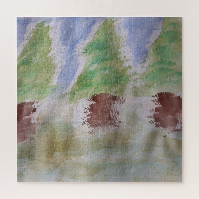 Abstrakte Tannenbaume Jigsaw Puzzle (Vertikal)