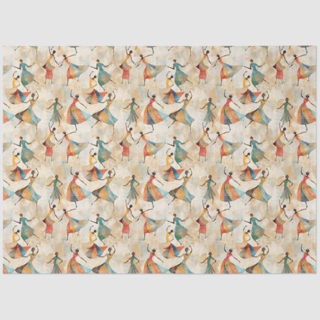 Abstrakte Tänzer Seidenpapier (Vorderseite)