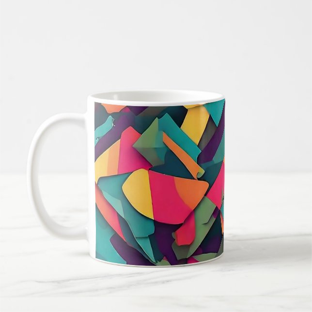 Abstrakte Tarnung Kaffeetasse (Links)