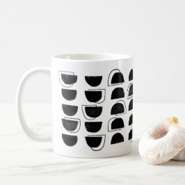 Abstrakte Tasse aus Schwarz und Weiß
