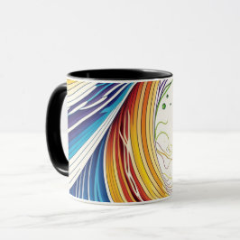 Abstrakte Tasse mit Wavy Lines