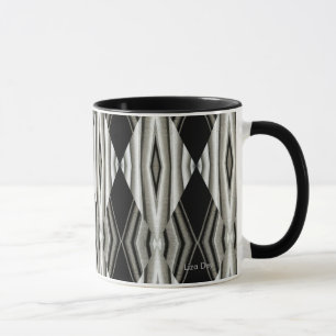 Abstrakte Tasse Schwarz/Weiß 1