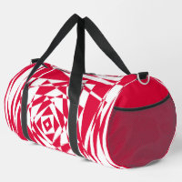 Abstrakte Täuschung "Weiß und Rot" - Tasche "Fett"