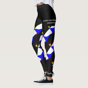 Abstrakte Team-/Verein-Leggings mit Fake schließt Leggings
