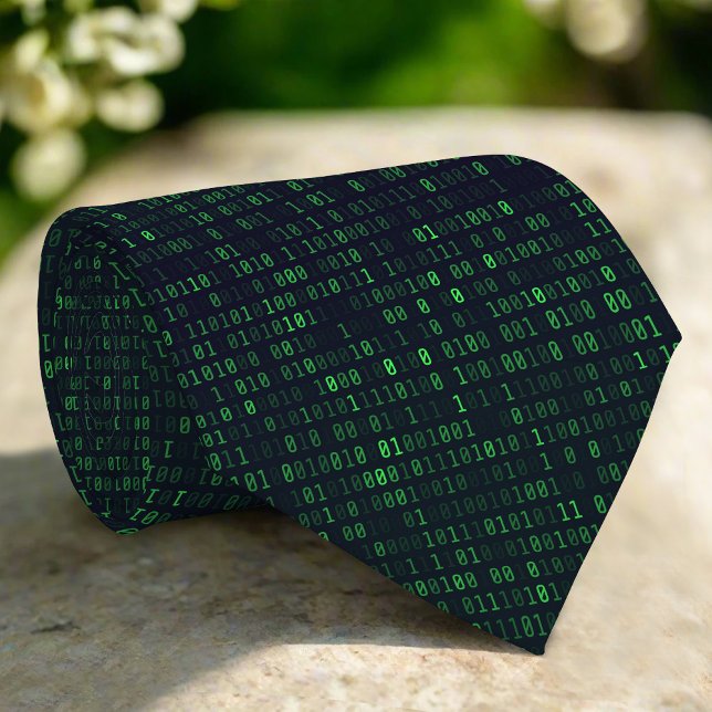 Abstrakte Technologie Binärcode Digitales IT-Muste Krawatte (Von Creator hochgeladen)