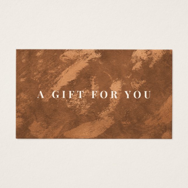 Abstrakte Terracotta Kupfer Burnt Orange Geschenkk (Vorderseite)