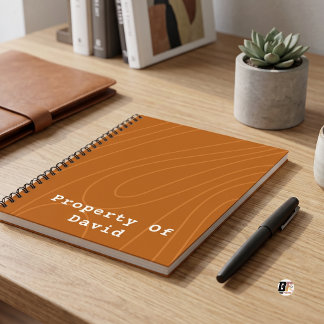 Abstrakte Terrakotta Minimalist Holzmaserung Notizbuch