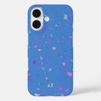 Abstrakte Terrazzo Galaxy Illustration in Blau