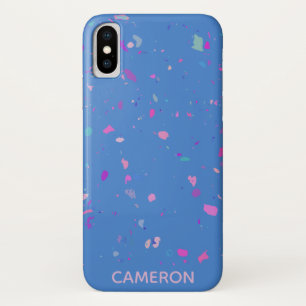 Abstrakte Terrazzo Galaxy in Blauem Personalisiert Case-Mate iPhone Hülle