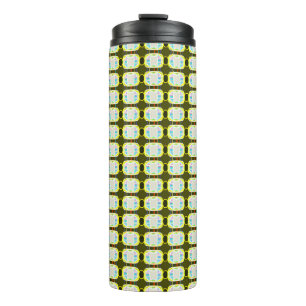 abstrakte Textur, buntes Gingham-Muster, modern Thermosbecher