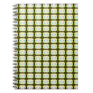 abstrakte Textur, farbenfrohes Gingham-Muster, mod Notizblock