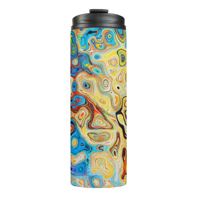 Abstrakte Textur farbig Thermosbecher (Vorderseite)