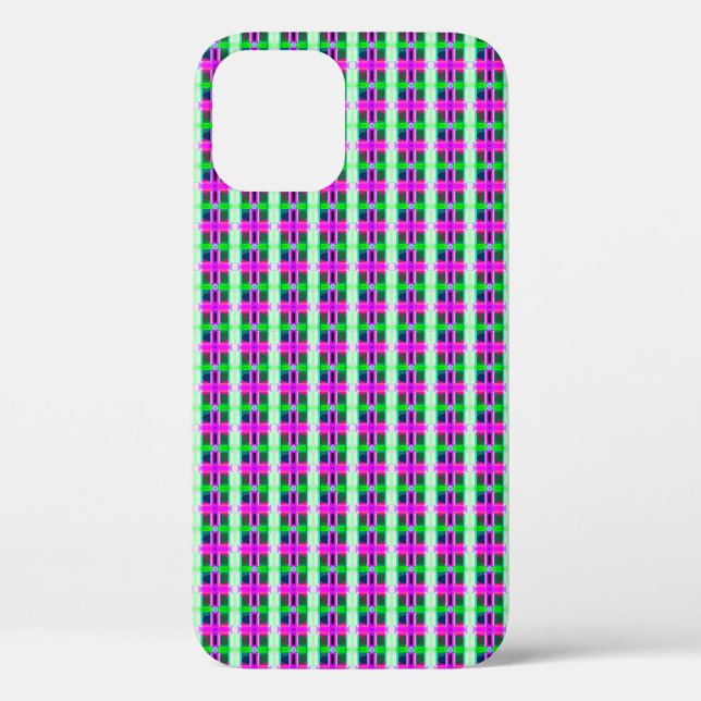 abstrakte Textur, kariertes Farbmuster, Retroteer Case-Mate iPhone Hülle (Rückseite)