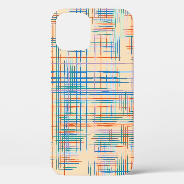 Abstrakte Textur mit Kreuzstreifen. Modern Pat Case-Mate iPhone Hülle (Rückseite)