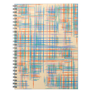 Abstrakte Textur mit Kreuzstreifen. Modern Pat Notizblock