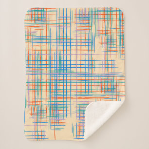 Abstrakte Textur mit Kreuzstreifen. Modern Pat Sherpadecke