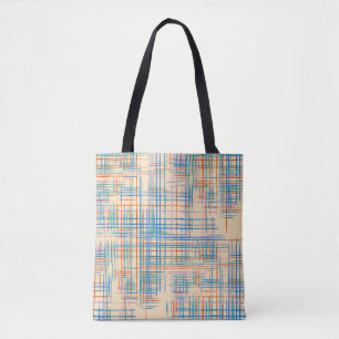 Abstrakte Textur mit Kreuzstreifen. Modern Pat Tasche