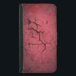 Abstrakte Textur Red Clay Risse Wand Samsung Galaxy S5 Geldbeutel Hülle<br><div class="desc">Ein abstraktes Design. Roter Lehm,  der wie eine alte,  verwitterte Wand mit vielen Rissen an der Oberfläche aussieht.</div>