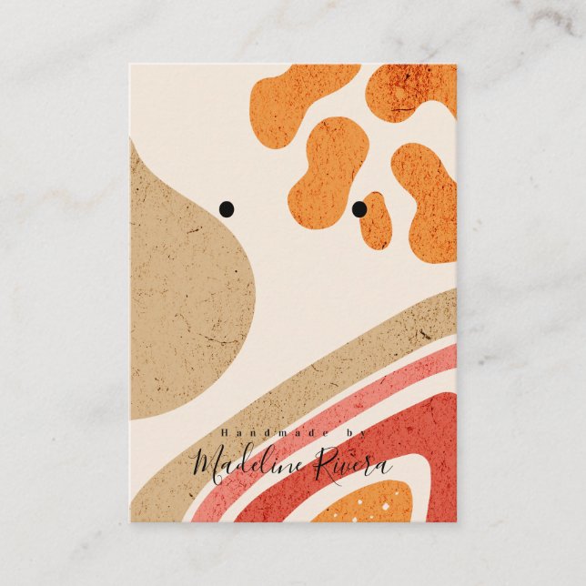 Abstrakte Texturen Kunsthandwerkerkarten Telefonnummerkarte (Vorderseite)