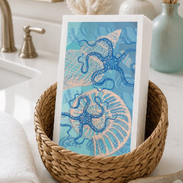 Abstrakte Tiefblau-Meer-Papierhandtücher Serviette