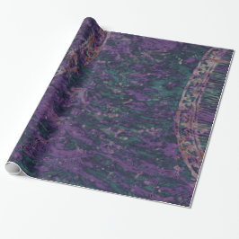 Abstrakte tiefpurpurne Batik-Geschenk-Verpackung Geschenkpapier