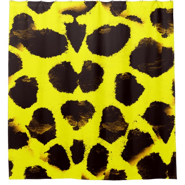 Abstrakte Tierdruckleopard Duschvorhang (Vorderseite)