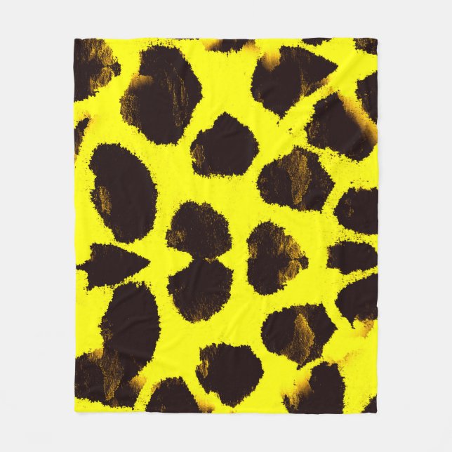 Abstrakte Tierdruckleopard Fleecedecke (Vorderseite)