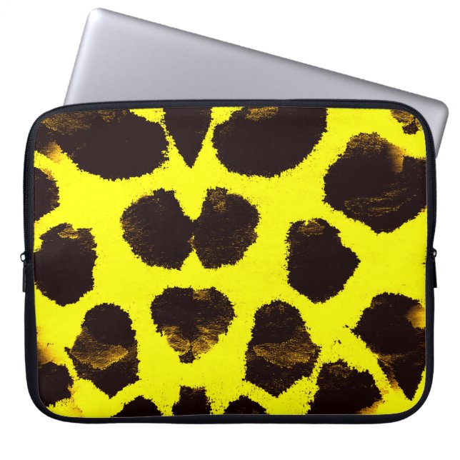 Abstrakte Tierdruckleopard Laptopschutzhülle (Vorderseite)