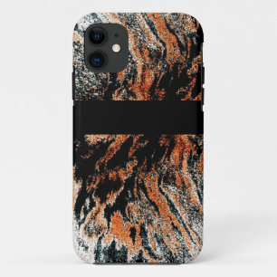 Abstrakte Tiger Strips iPhone-Design Schwarz iPhone 11 Hülle