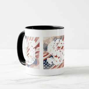 Abstrakte Tinte und Wasser-Flagge "USA" Tasse