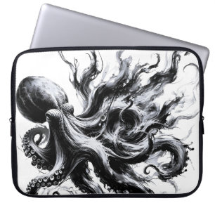 Abstrakte Tintenflüssigkeit Oktopus Kraken Laptopschutzhülle