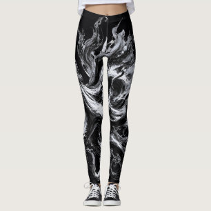 Abstrakte Tintenflüssigkeit Oktopus Kraken Leggings